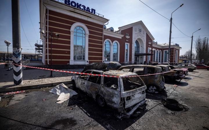 Thousands of civilians were at the train station in Kramatorsk when it was hit by Russian rockets. 