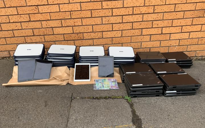 A burglary investigation led police to a discovery of around $40,000 worth of electronic devices allegedly stolen from schools across Auckland.

