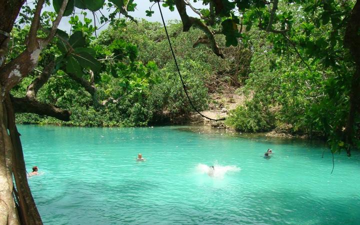 Blue lagoon in Vanuatu 