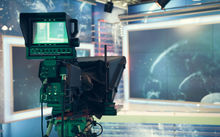 Video camera in TV studio