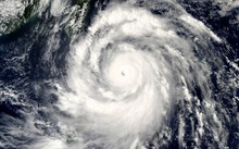 NASA satellite image shows Typhoon Meranti. Taiwan braced for approaching super typhoon Meranti on September 13.