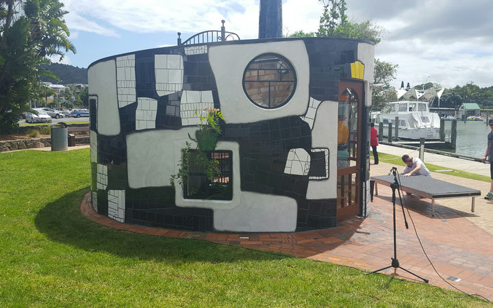 He Kakano - the tiny building planned as a precursor to the Hundertwasser art centre opens this afternoon in Whangarei.
