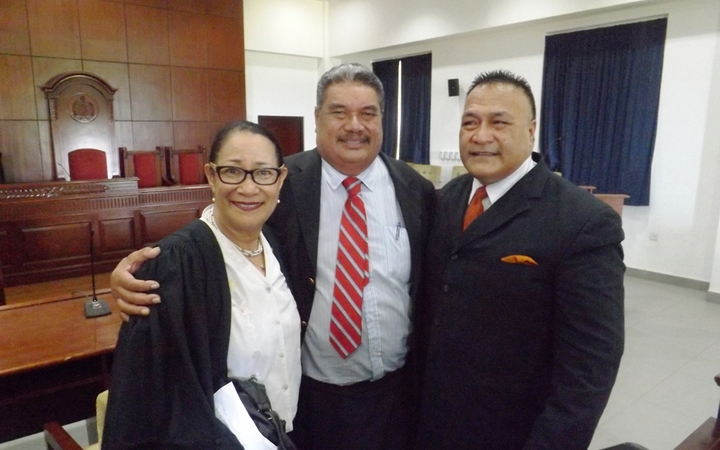 Peseta Vaifou Tevaga, Olinda Woodruffe and a legal assistant from New Zealand