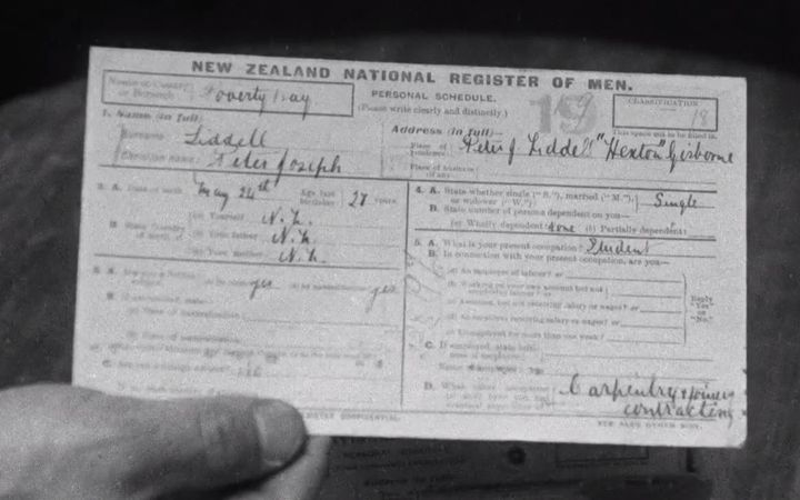 One of the first military conscription ballots.