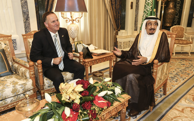Prime Minister John Key meets King Salman bin Abdulaziz Al Saud.