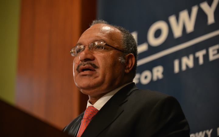 Papua New Guinea Prime Minister Peter O'Neill gives a talk at the Lowy Institute in Sydney on May 14, 2015