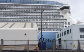 The cruise ship Ovation of the Seas in Wellington on Friday 23 December.