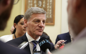 Prime Minsiter Bill English after a caucus meeting on February 7. 