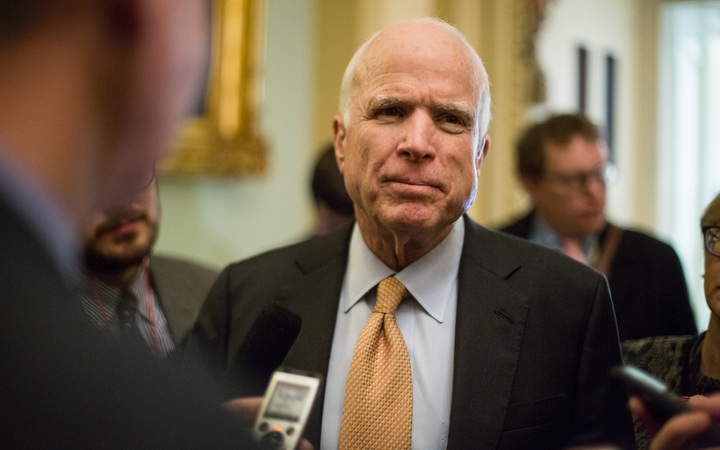 United States Senator John McCain. Photo taken 14 February 2017. 