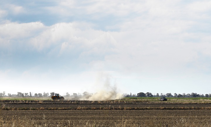 Farmland in Echuca, Victoria, Australia.