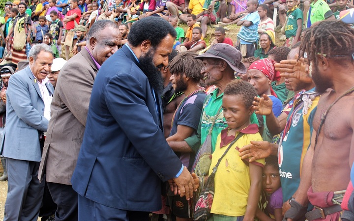 PNG Opposition Leader, Don Polye, at Maramuni