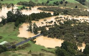 Waikato slips State Highway 22. Photo taken on 5 April 2017. 