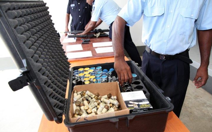 The main types of firearms with which specialised units within the Solomon Islands Police Force will be equipped include the standard police issue sidearms, tear gas launchers and shotguns.