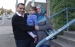 Ghazwan (left), Julia and Zeina Al Ashkar arrived in Dunedin 10 months ago.