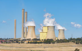 An undated file photo shows a coal-fired power station in Australia 