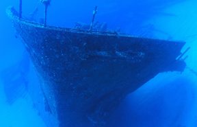 Shipwreck in Rota in the Northen Marianas. 