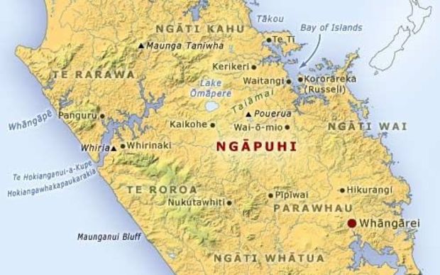 map with Ngapuhi 