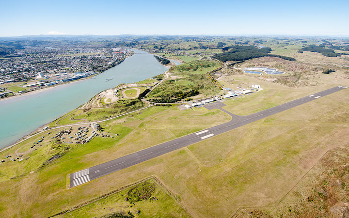 An aerial view of Whanganui airport.