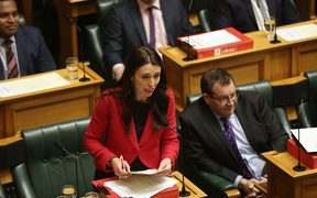 Jacinda Ardern in her first appearance in Parliament as new Labour leader.
