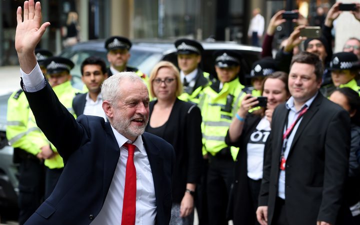 Labour leader Jeremy Corbyn has urged Theresa May to resign, as his party says it will try to form a minority government..