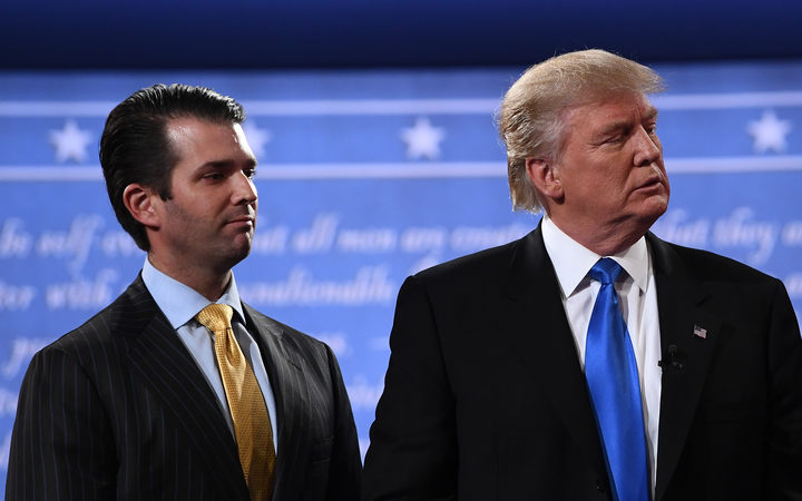 Donald Trump Jr, left, met with a Russian lawyer during the 2016 election campaign