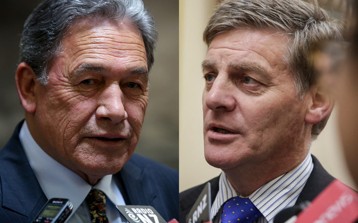 Winston Peters, left, and Bill English