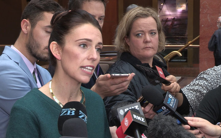Labour leader Jacinda Ardern at her party's freshwater policy announcement in Auckland on 9 August 2017.
