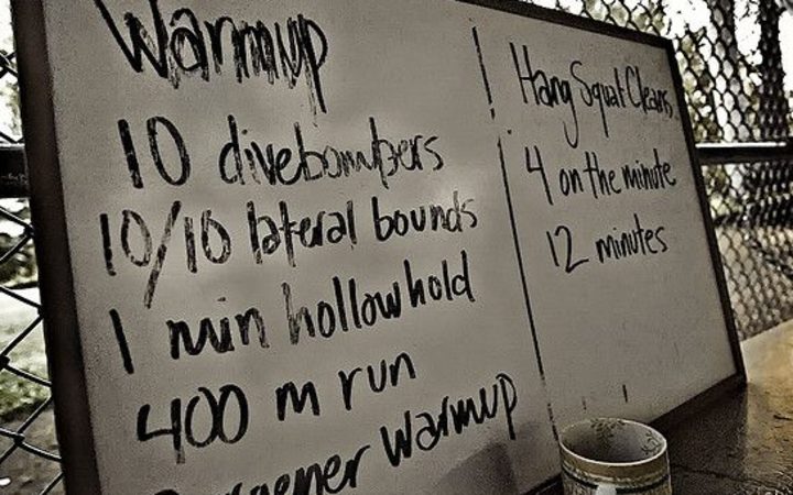 Tableau d'entrainement CrossFit