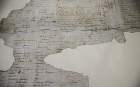 The Treaty of Waitangi. He Tohu, a new permanent exhibition of three iconic constitutional documents that shape Aotearoa New Zealand. Treaty of Waitangi, Declaration of Independence and Women's Suffrage Petition. 