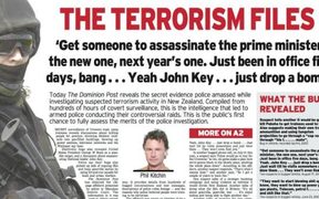 The Dominion Post's dramatic front page on November 14, 2007  