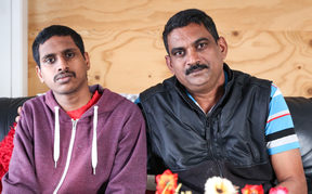 Sagar Narayan with his father Lalit. 