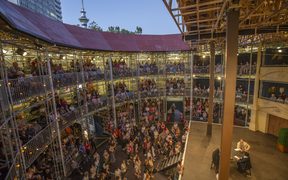 Inside the Pop-up Globe in Auckland