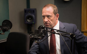 Andrew Little in the RNZ Auckland studio, 11 July 2017.