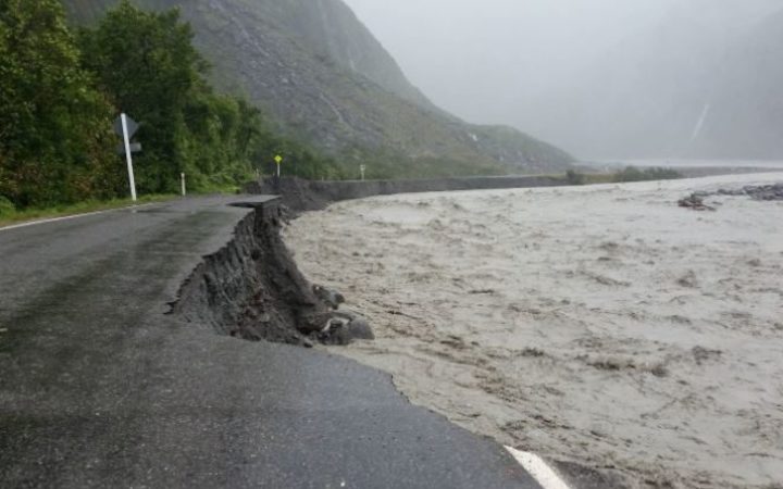Fox Glacier access road on Thursday.