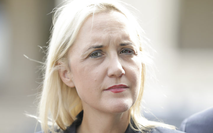 National MP Nikki Kaye supports National MP Amy Adams as she announces she will stand for National Party leader.