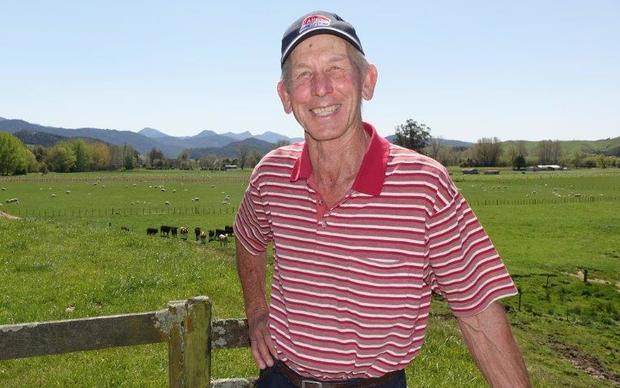 Peter Phillips on his sheep and cattle farm in Tapawera, near Nelson. 