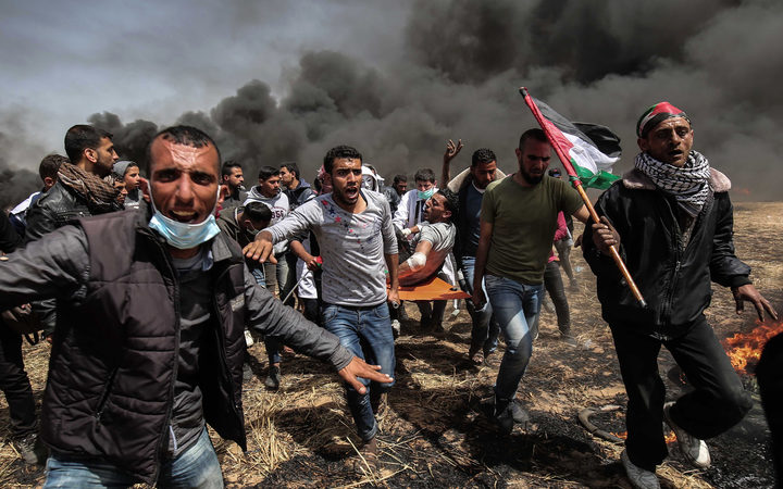 Clashes erupted on the Gaza-Israel border a week after similar demonstrations led to violence in which Israeli force killed 19 Palestinians, the bloodiest day since a 2014 war.