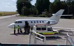 An air ambulance on Nauru 