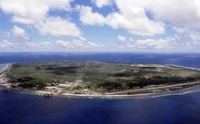 The barren and bankrupt island state of the Republic of Nauru awaits the arrival of refugees, 11 September 2001. Just 25 square kilometres, Nauru has been devastated by phosphate mining which once made the Micronesians the second wealthiest people per capita on earth. AFP PHOTO/Torsten BLACKWOOD