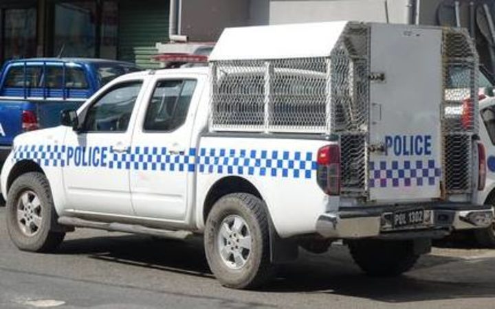 A Vanuatu police truck.