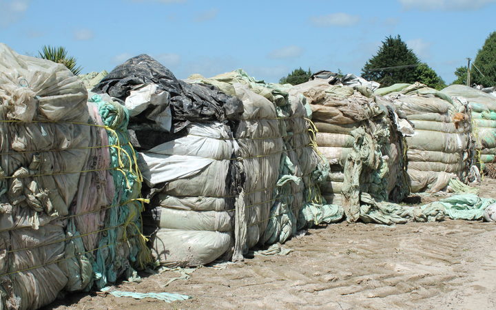 Plastic ready to be shipped for recycling