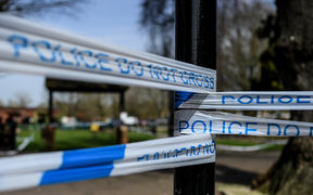 Fencing installed by the police of Salisbury at the entrance to the park, where former GRU Colonel Sergei Skripal and his daughter Yulia were found on the bench.