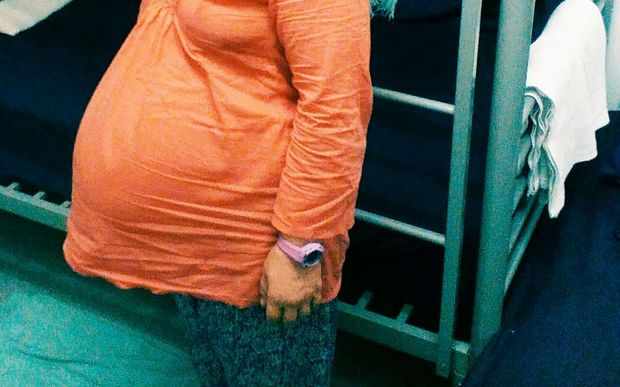 Pregnant Kurdish asylum seeker, Hatami, on Nauru.