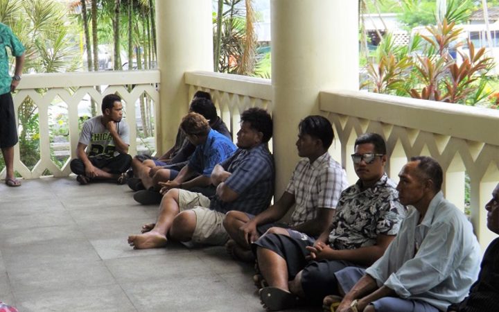 Some of the nine jailed after Luatuanuu road block