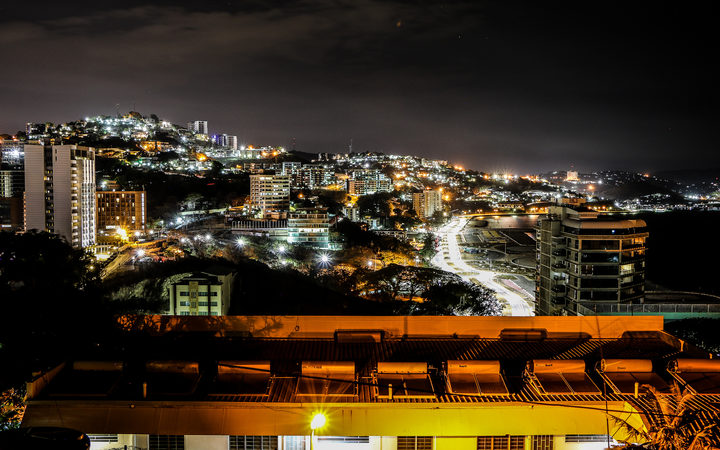 Port Moresby in PNG at night 