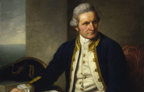 Captain James Cook painted at the age of 50 by Nathaniel Dance-Holland (1776)