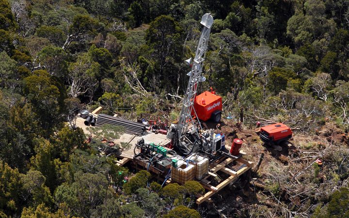 The second drilling platform at the Pike River Mine near Greymouth.