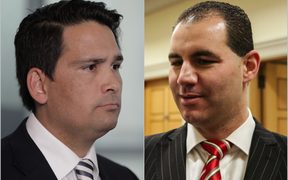 National Party Leader Simon Bridges and former National MP Jami-Lee Ross.