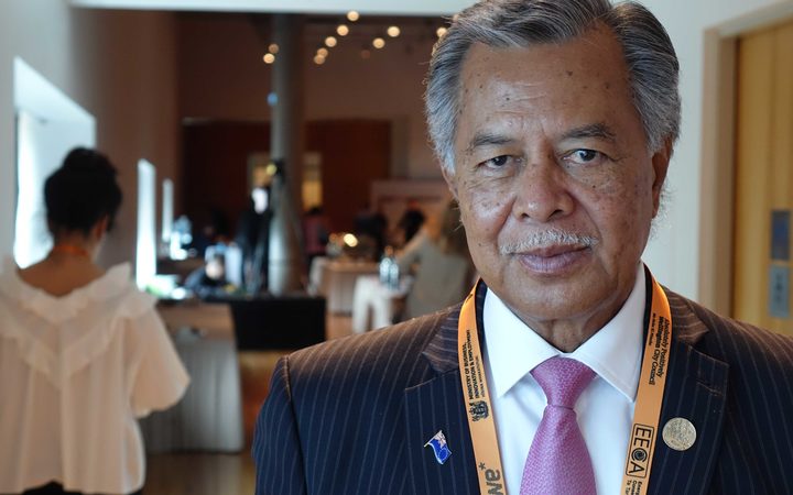Cook Islands Prime Minister, Henry Puna, at the Asia Pacific Energy Leaders' Summit, 1 November 2018, Te Papa, Wellington.