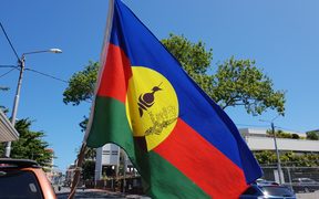The FLNKS flag widely used in New Caledonia 